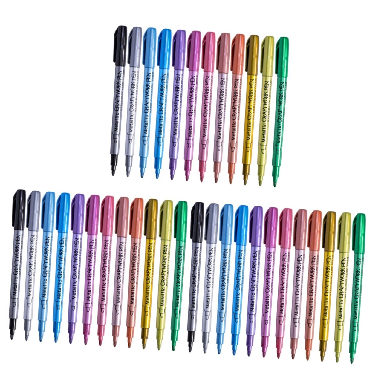 Lurrose 36pièces Métalliques Pour Peinture Feutres Multicolores Pour Toile Et Pneus De Peinture Pour