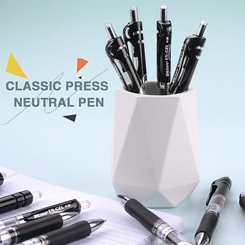 Miniatura 6 de Bribobo Bolígrafos de gel de punta fina, bolígrafos de escritura suave, bolígrafos retráctiles de tinta negra para suministros de oficina escolar,