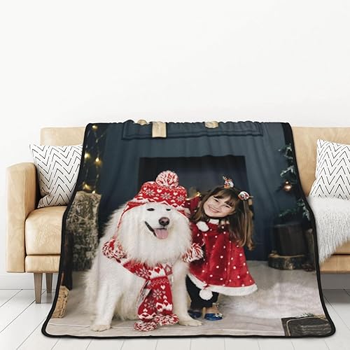 Manta personalizada de franela, añade tu foto personalizada, manta de imagen de moda para adultos, cumpleaños, Navidad, Halloween, regalo del día de
