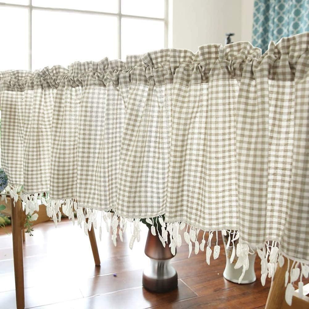 Balcony Cafe Curtains Kitchen Roman Blinds Curtain Kitchen Curtain Discs Bistro Curtains Short Gates Kitchens for bathrooms Cellar -22137K5V6P (Color : Beige Size : W150×H120cm) (Beige W150×H60cm)