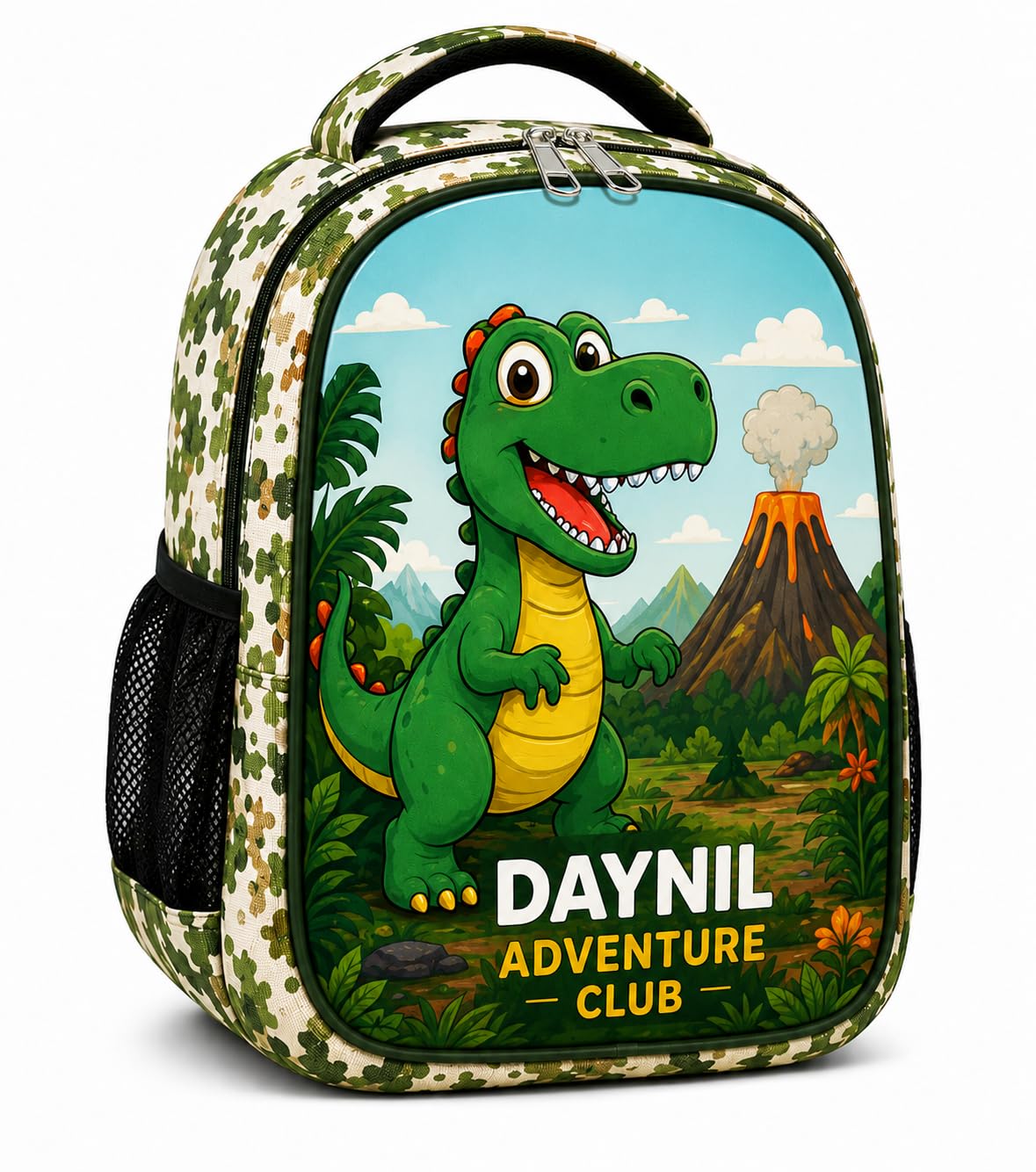 daynil fashion Kids Dinosaur School Backpack | Nursery & Preschool Bag with Dual Zipper, Carry Handle and Side Bottle Pocket for Boys and Girls-picture-39