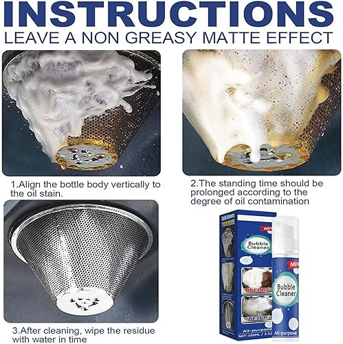 Miniatura 4 de Lazzda Limpiador de burbujas, limpiador de espuma Lazzda, spray de espuma limpiador de burbujas, aerosol de limpieza multiusos sin enjuague, aerosol