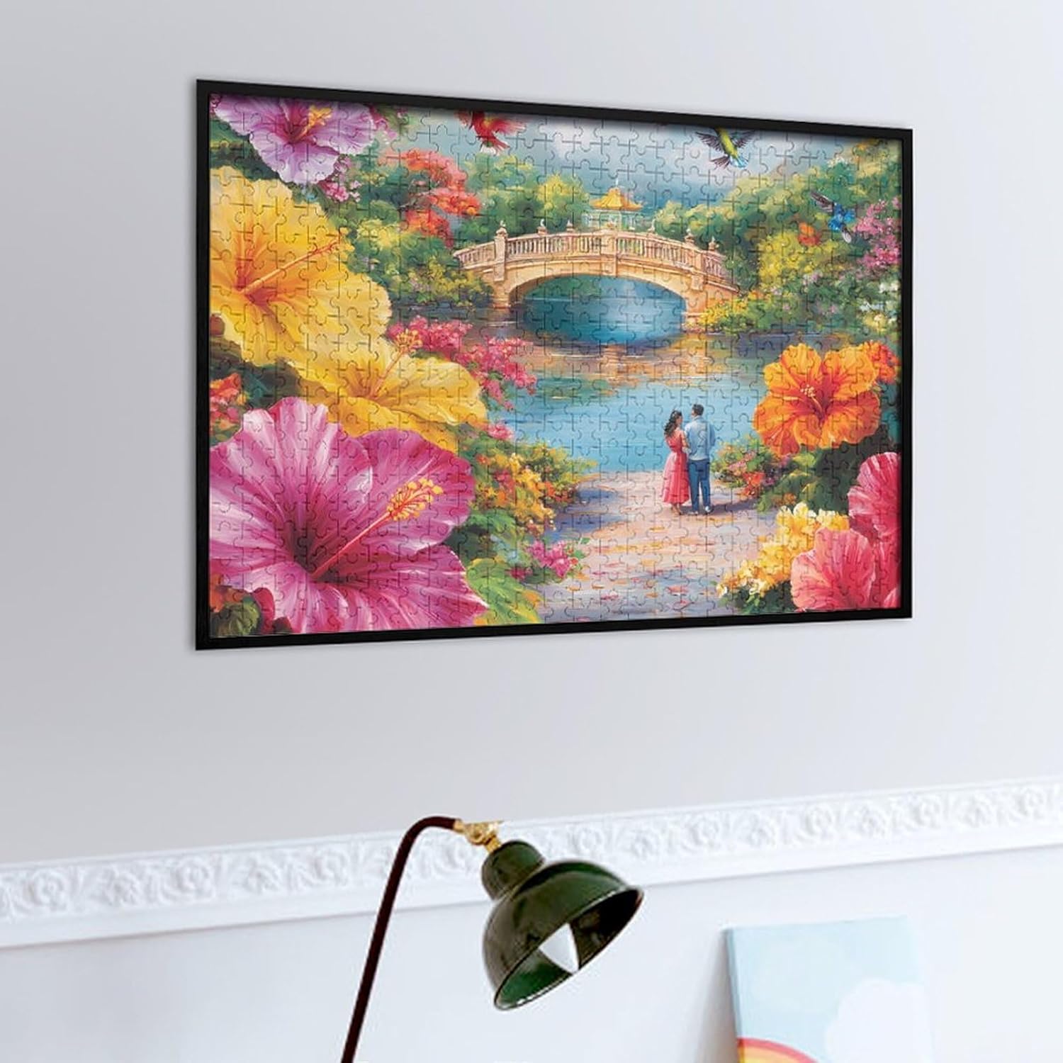 Hibiscus Hawaiian Travel Wood Puzzle Challenging Jigsaw Puzzles for Women Men