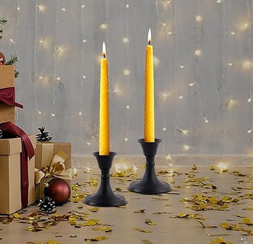 Miniatura 6 de Rely+ Juego de 2 portavelas Velas cónicas decorativas para candelabros Portavelas Portavelas para velas cónicas Portavelas modernos para cenas,