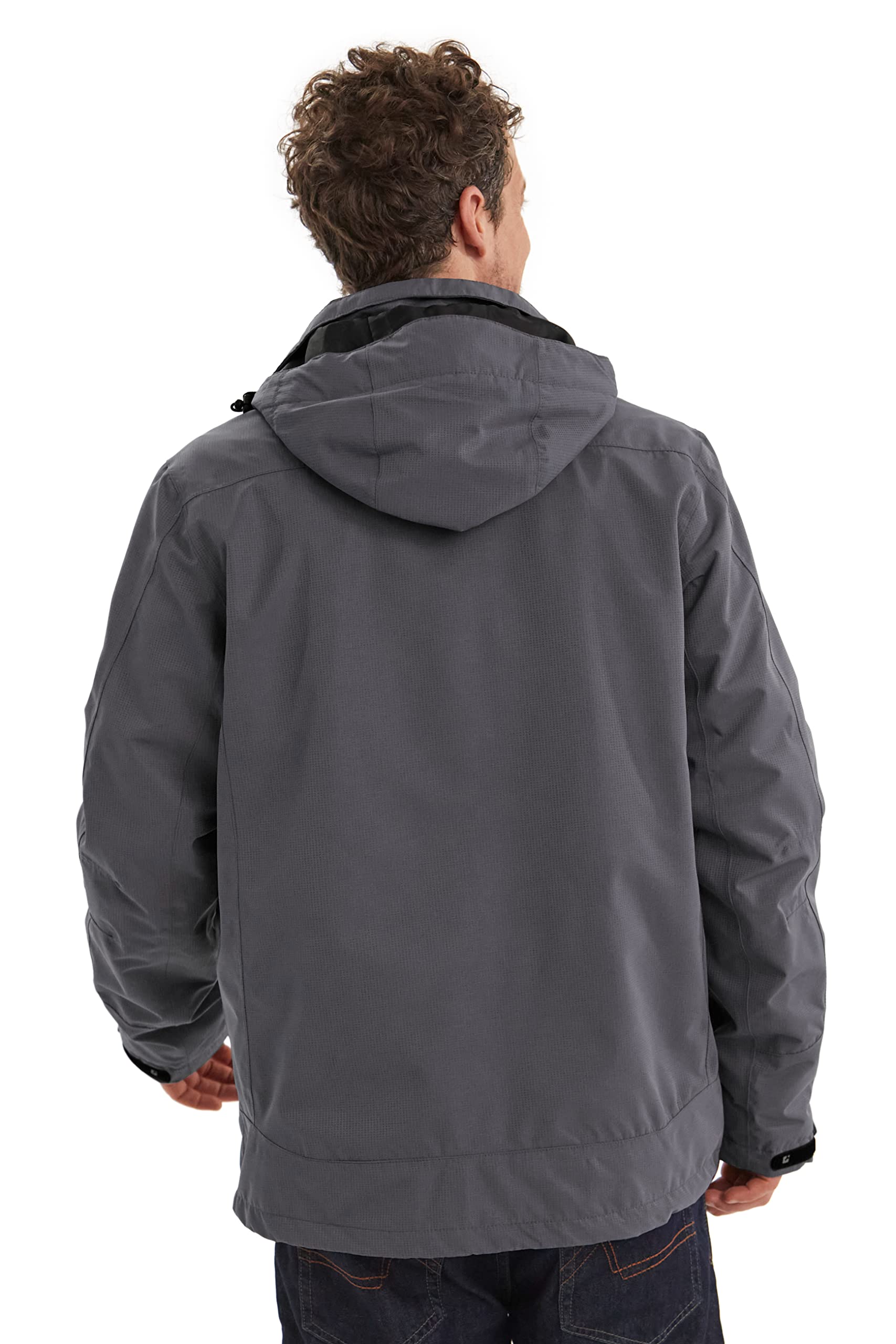 Killtec Xenios, Chaqueta De Lluvia con Capucha con Cremallera, Hombre