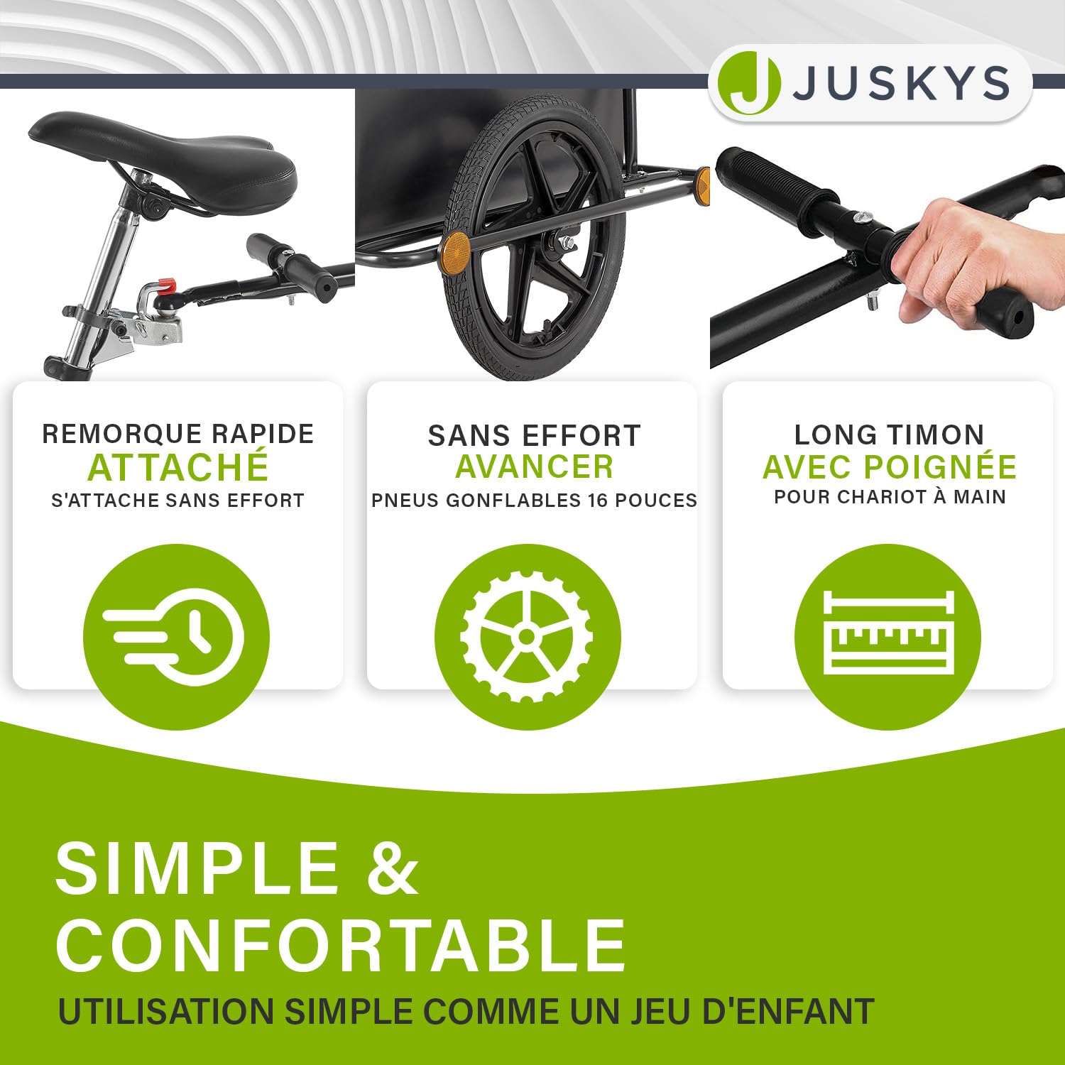 Remorque de bicyclette 90 litres