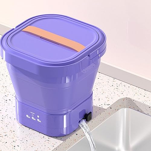 Miniatura 8 de Lavadora portátil de 23 litros, lavadora plegable recargable con secadora giratoria, mini lavadora para ropa interior, pequeñas delicadas, adecuada