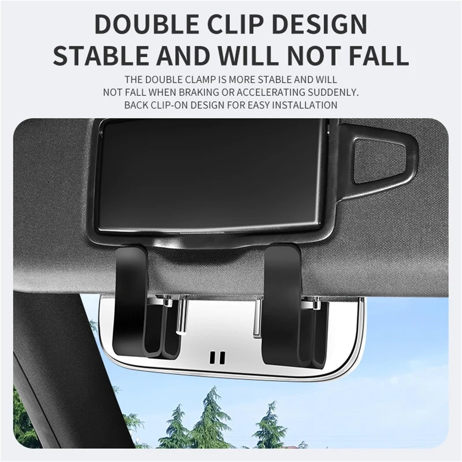 Car Glasses Box Portable Sunglasses Holder In The Driving Eyeglass Case Sun Visor Lenses(Brown-1PCS)