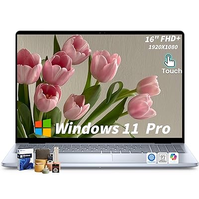 Dell Inspiron 16 Touchscreen Business Laptop, Intel Core 7 150U(10-Core, Up to 5.4GHz), FHD+ 16:10 Display, AI Copilot Key, Fingerprint Reader, Backlit KB, w/Accessory, Win 11 Pro (64GB DDR5 4TB SSD)