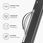 SleekStrip SleekGrip-Original Ultra Thin Phone Grip Stand, Slim Metal Ring Grip Holder Finger Loop, Cell Phone Strap Loops for iPhone 16 Pro Max, 17, Android, Case Back - Rose Gold x Scarlet Monogram