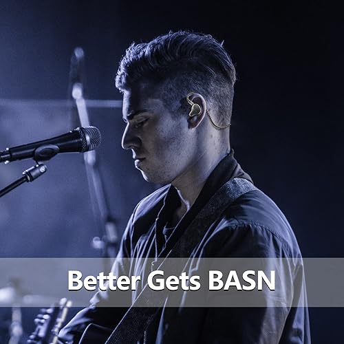 Miniatura 7 de BASN Bmaster5 monitores intrauditivos, 1DLC diafraga+4BA 5 controladores IEM auriculares con cable OFC chapado en plata, auriculares con aislamiento