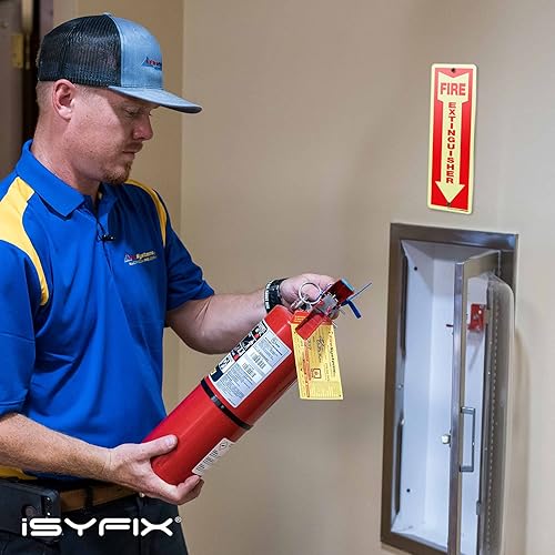 Miniatura 46 de iSYFIX Calcomanías de letreros para extintor de incendios, paquete de 12 calcomanías de vinilo autoadhesivas de alta calidad, laminadas para máxima