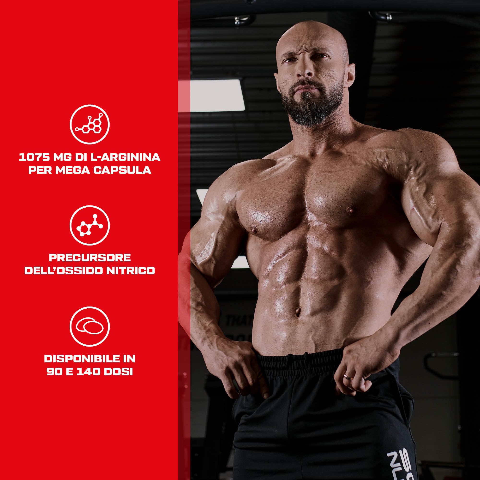 Scitec Nutrition Mega Arginine | Aminoacido | 1075 mg di L-Arginina per mega capsula | Per donne e uomini, 140 mega capsule