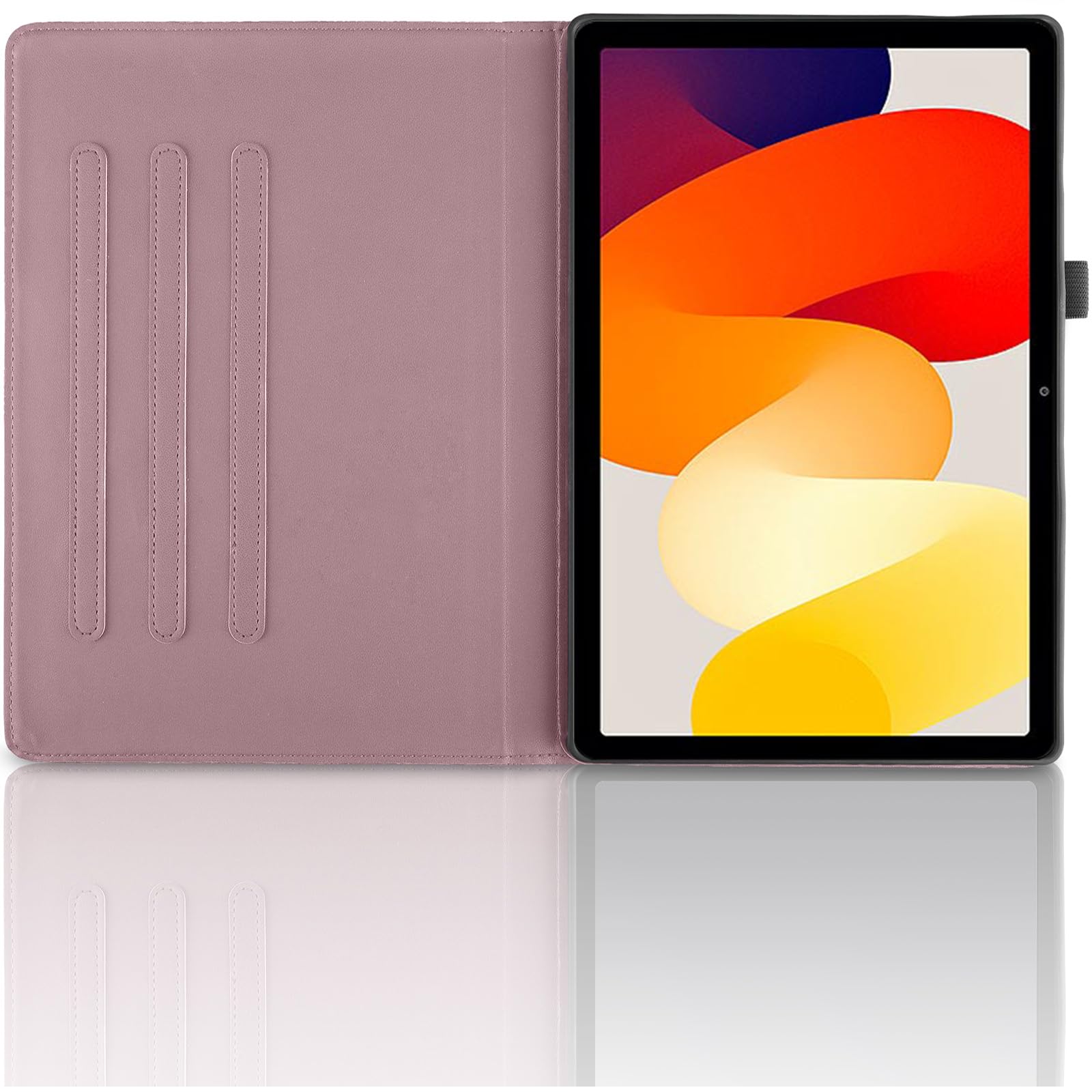 TEDTIKJT Rotating Case for Xiaomi Redmi Pad SE 11 Inch 2023 Flip Cover PU Leather Tablet Case 360 Degree Rotating Stand Protective for Xiaomi Redmi Pad SE Cover Rose Gold Life Tree - Image 2