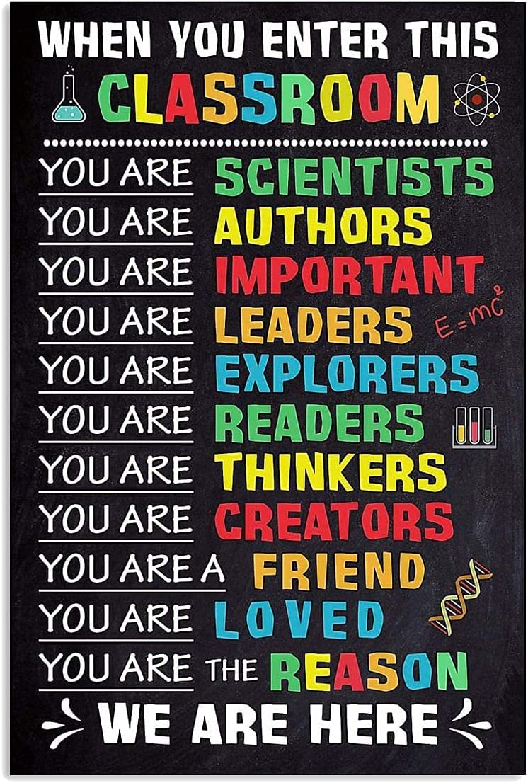 rayprint Classroom Knowledge Metal Signs When You Enter This Classroom Posters Classroom School Club Decor Retro Plaque Wall Decor 8x12 Inches