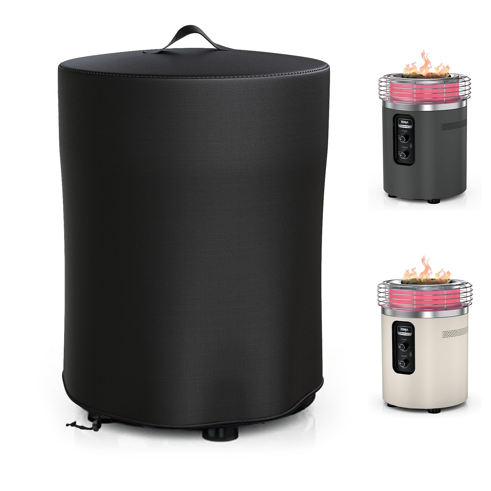 Fire Pit Cover for Ninja Fireside360 Heater & Fire Pit, Waterproof Firepit Accessories Cover with Handle & Drawstring for Ninja Outdoor Heater, 600D Outdoor Fireside 360 Firepit Cover - 1