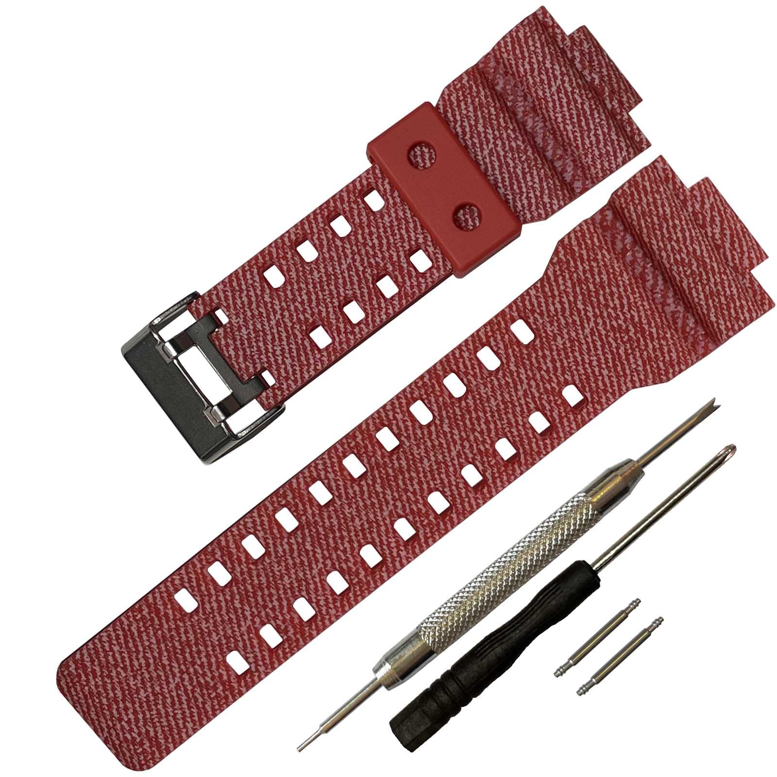 16mm G-Shock replacement watch bands for Casio G-Shock GLS-8900/GW-8900/GA-110/GA-100C/GA-120/GD-110/GLS-100