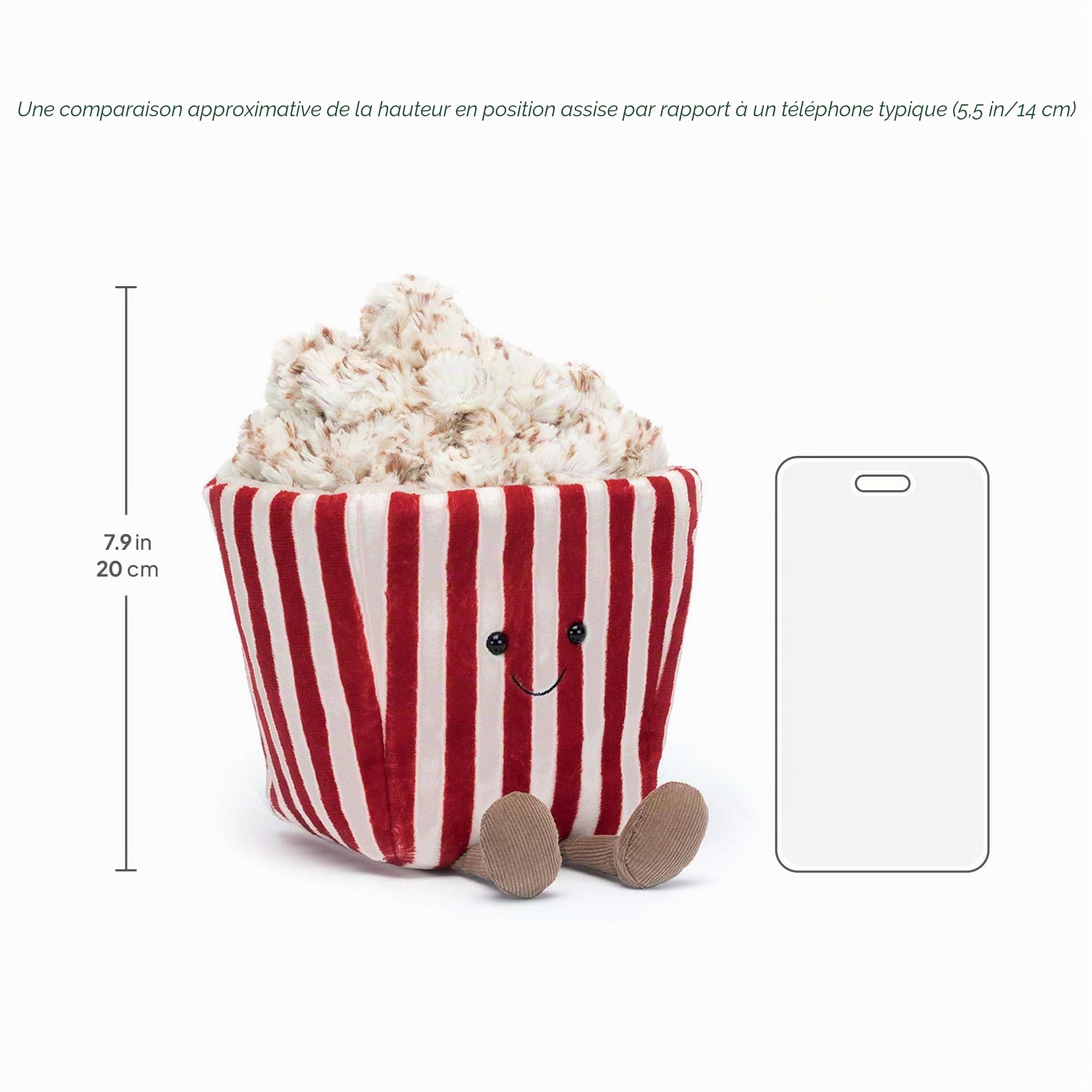 Amuseable Popcorn - L: 10 cm x l: 13 cm x h: 18 cm