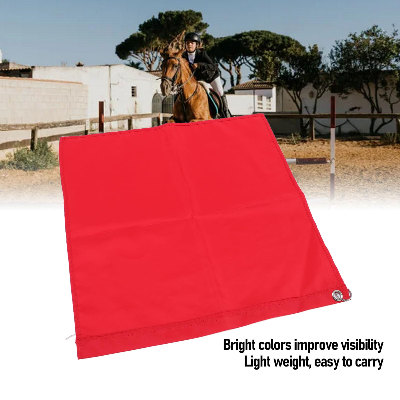 Drapeau d'entraînement équestre Portable en Nylon pour Chevaux, 2 Pièces