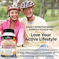 Vista 2 de Complejo de vitamina B con vitamina C para una máxima absorción, metilcobalamina b12 y suplemento de ácido fólico folato - B1 B2 B3 B5 B6 B7 B9