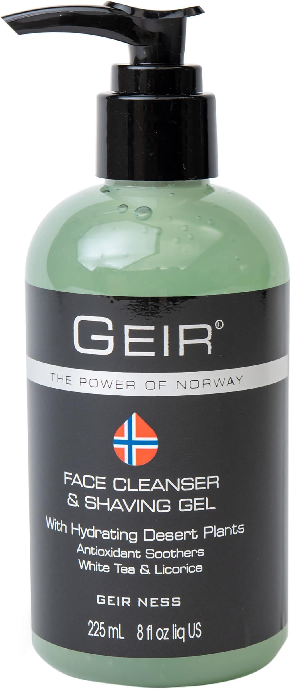 Geir Ness Face Cleanser & Shave Gel for Men - Contains Arctic Algae & Mineral...