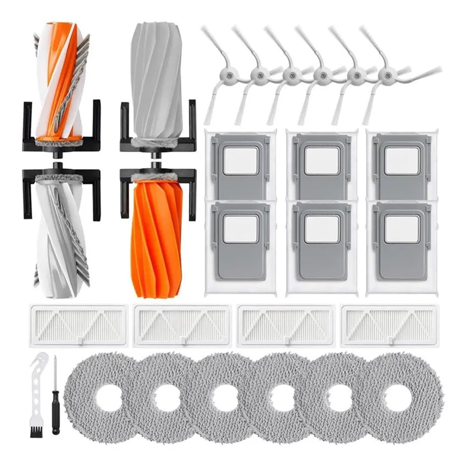 Kit Filtro Mop Sacchetto Polvere Spazzola Laterale, Compatibile con DJI