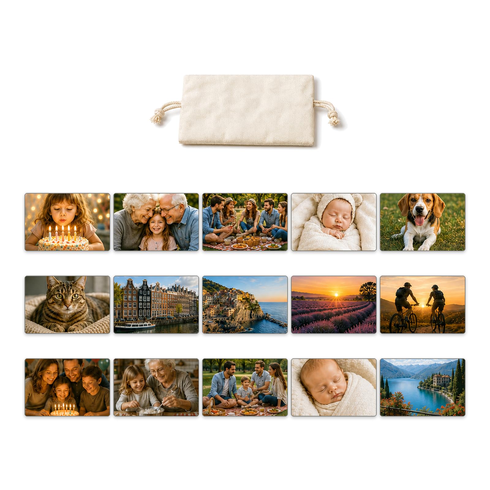 Fotomagnete selbst gestalten, 15er Set, Kühlschrankmagnet mit Foto