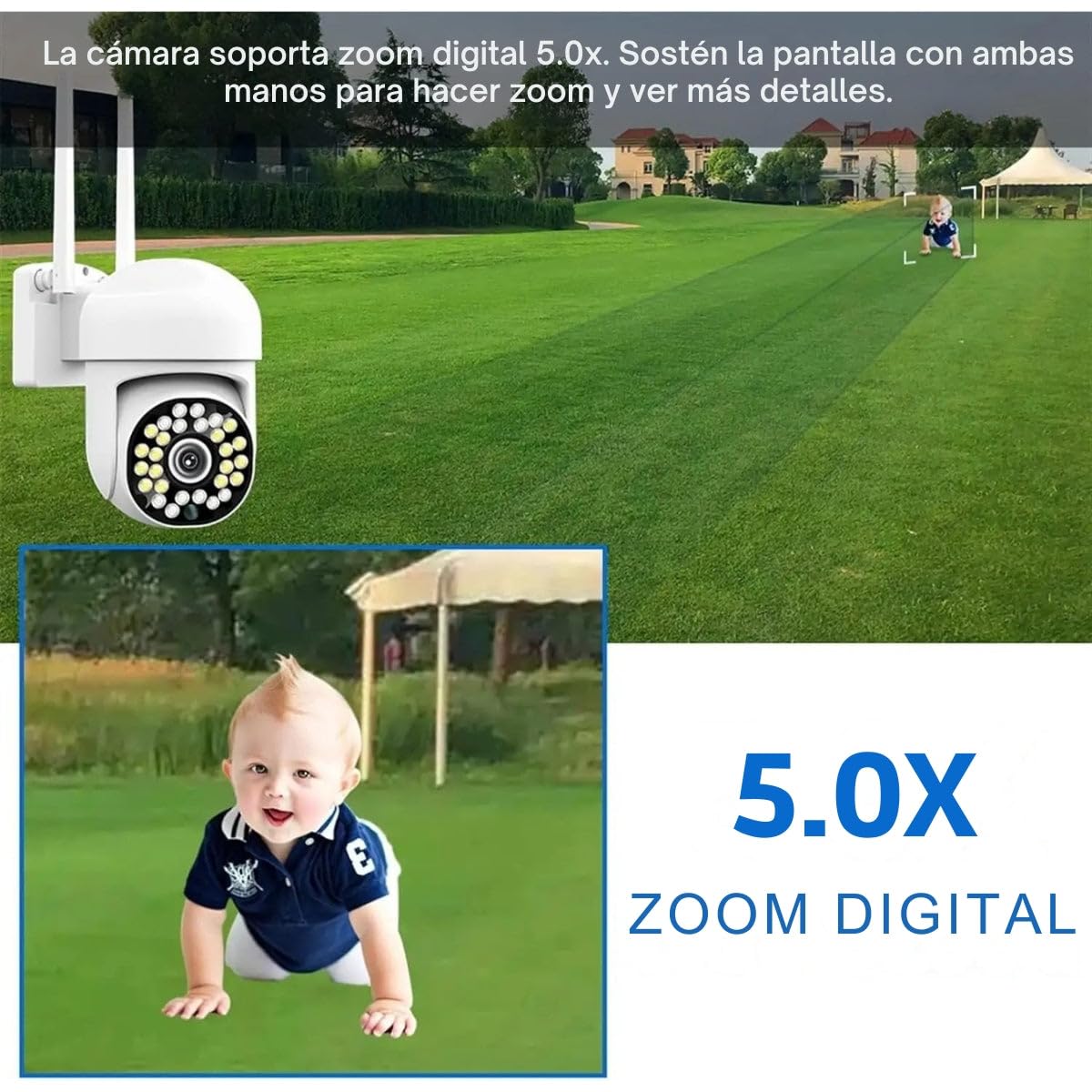 Jortan Tech JT-8275QJ Telecamera Cupola 3MP Con Visione Notturna, PTZ, Allarme, Slot TF 128GB, IP66