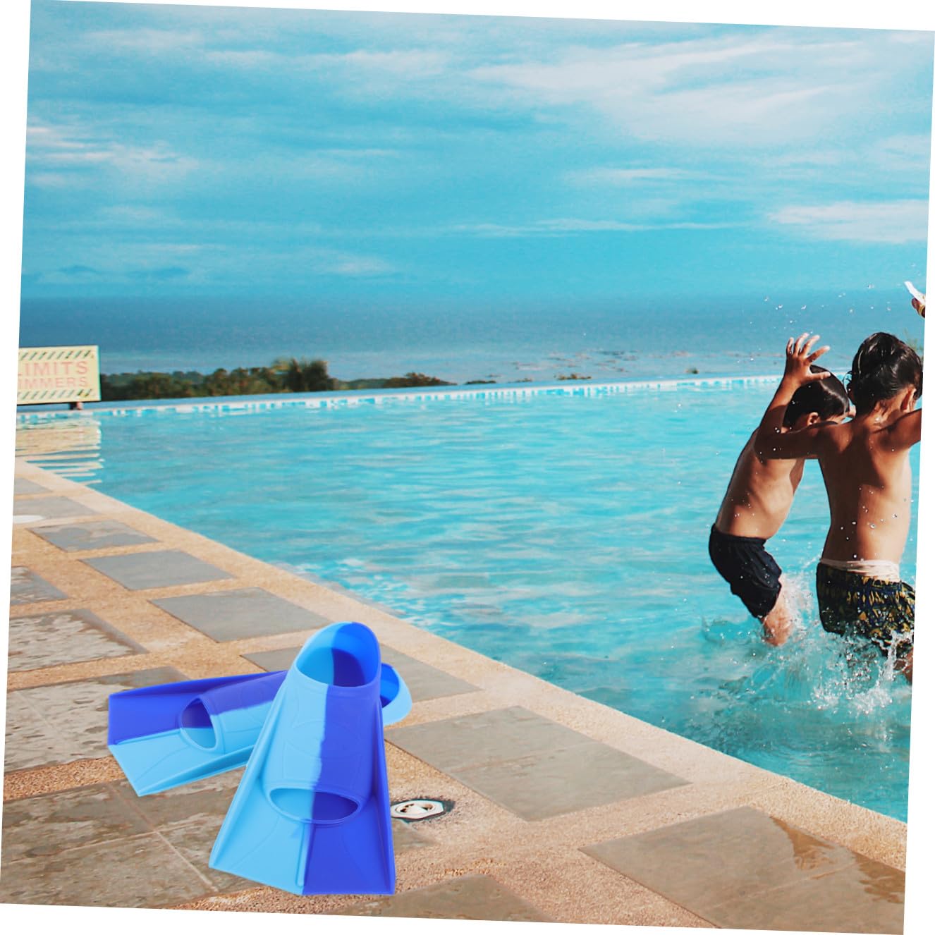 Kisangel Courtes Silicone Souple pour Natation et Snorkeling Confortables et Flexibles Adaptées Adultes et Garçon Fille Protection et Entraînement Piscine