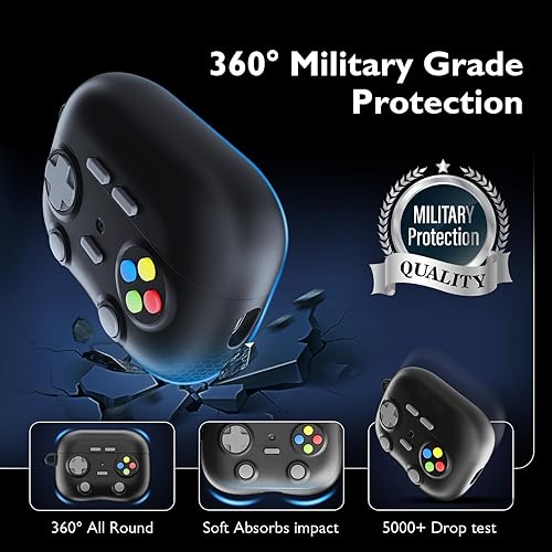 Miniatura 3 de volport Funda para Airpods Pro de 2 generación Funda de silicona para Apple Air Pods Pro 21 generación con llavero, diseño de juego genial para