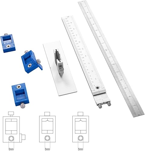 Miniatura 5 de Plantilla de gabinete de aleación de aluminio para manijas y tiradores, guía de taladro, herramienta de plantilla de cajón para puertas de gabinete,