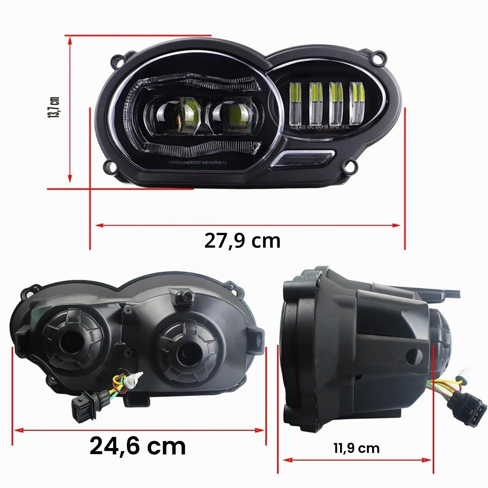 Faros Delanteros Motocicleta para BMW para R1200GS 2005-2012 para R 1200 GS para ADV 2006-2013 Accesorios De Luz Delantera De Motocicleta Conjunto De Faros LED Faro Motocicleta