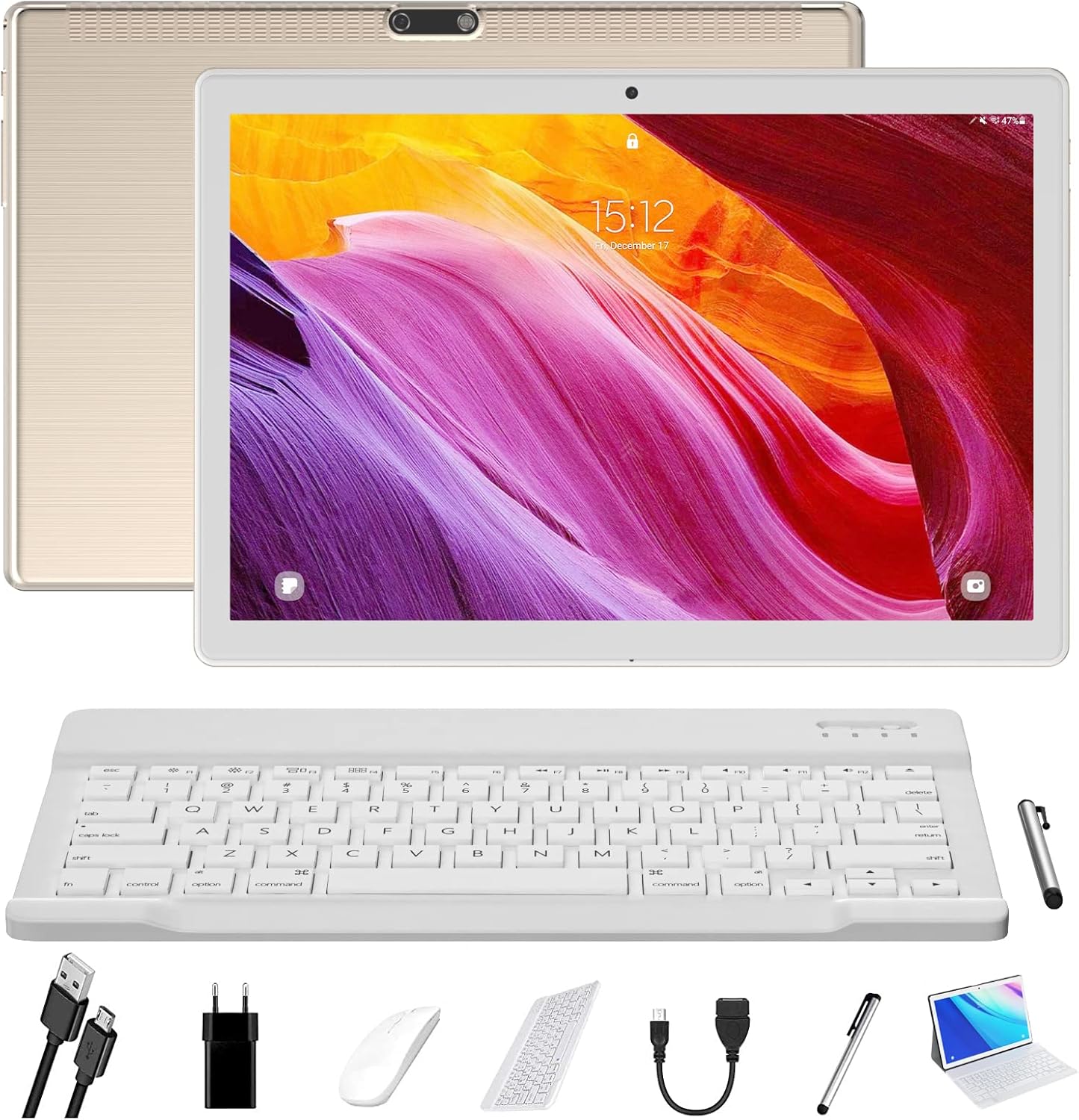Android Pill 10 Inch, 4GB RAM 64GB Storage, Android 10.0, Octa-Core Processor, Pill with Keyboard, Massive Battery, Twin Digicam, Wi-Fi, Bluetooth, GPS, Mouse,Pill Cowl,LNMBBS Pill,Gold Android Pill 10 Inch, 4GB RAM 64GB Storage, Android 10.0, Octa-Core Processor, Pill with Keyboard, Massive Battery, Twin Digicam, Wi-Fi, Bluetooth, GPS, Mouse,Pill Cowl,LNMBBS Pill,Gold
