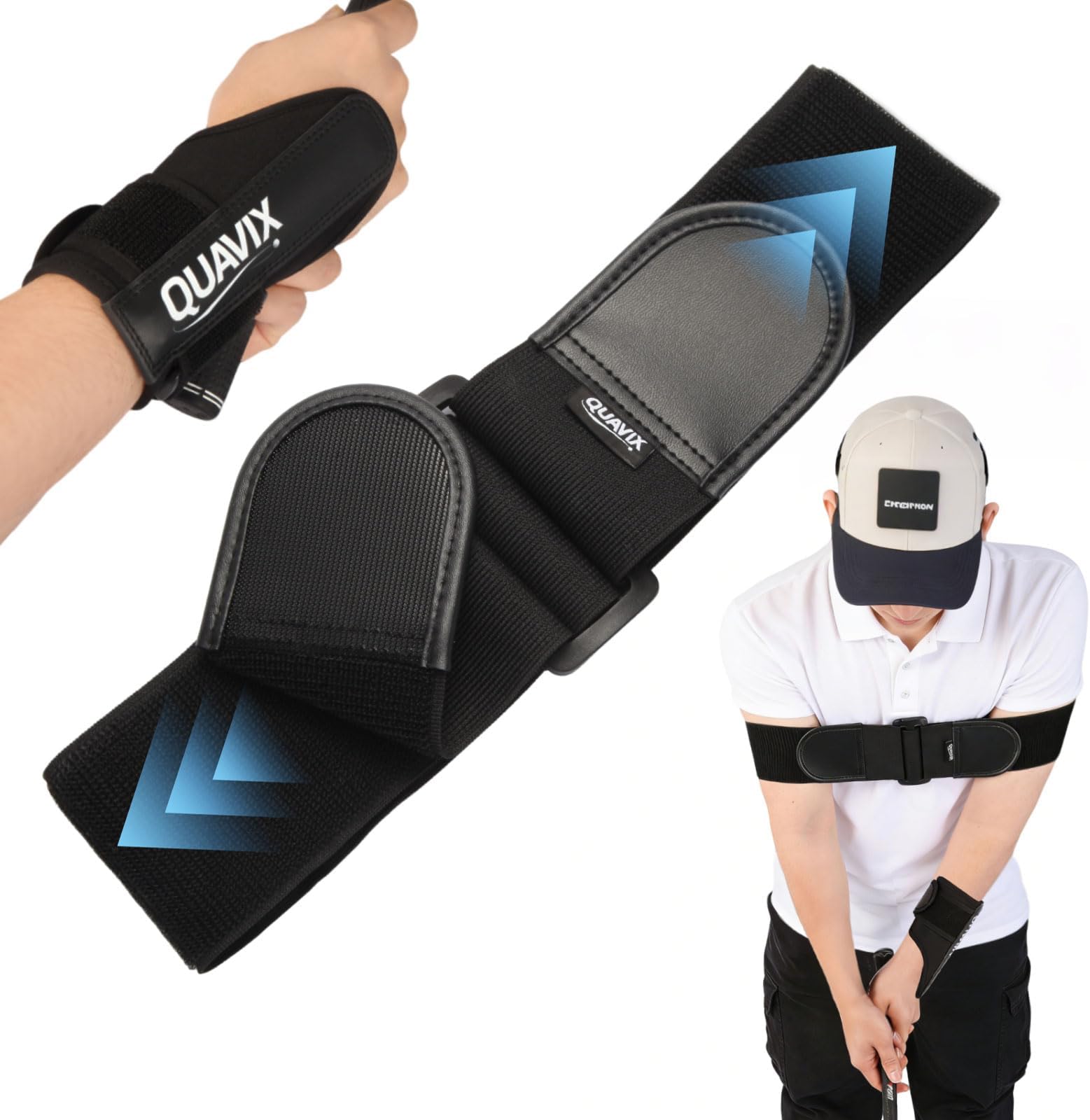 Golf Swing Trainer Set – Wrist Trainer & Arm Band Golf Training Aid for Swing Practice, Adjustable Wrist Training Aid & Arm Connection Band for Beginner to Intermediate Golfers