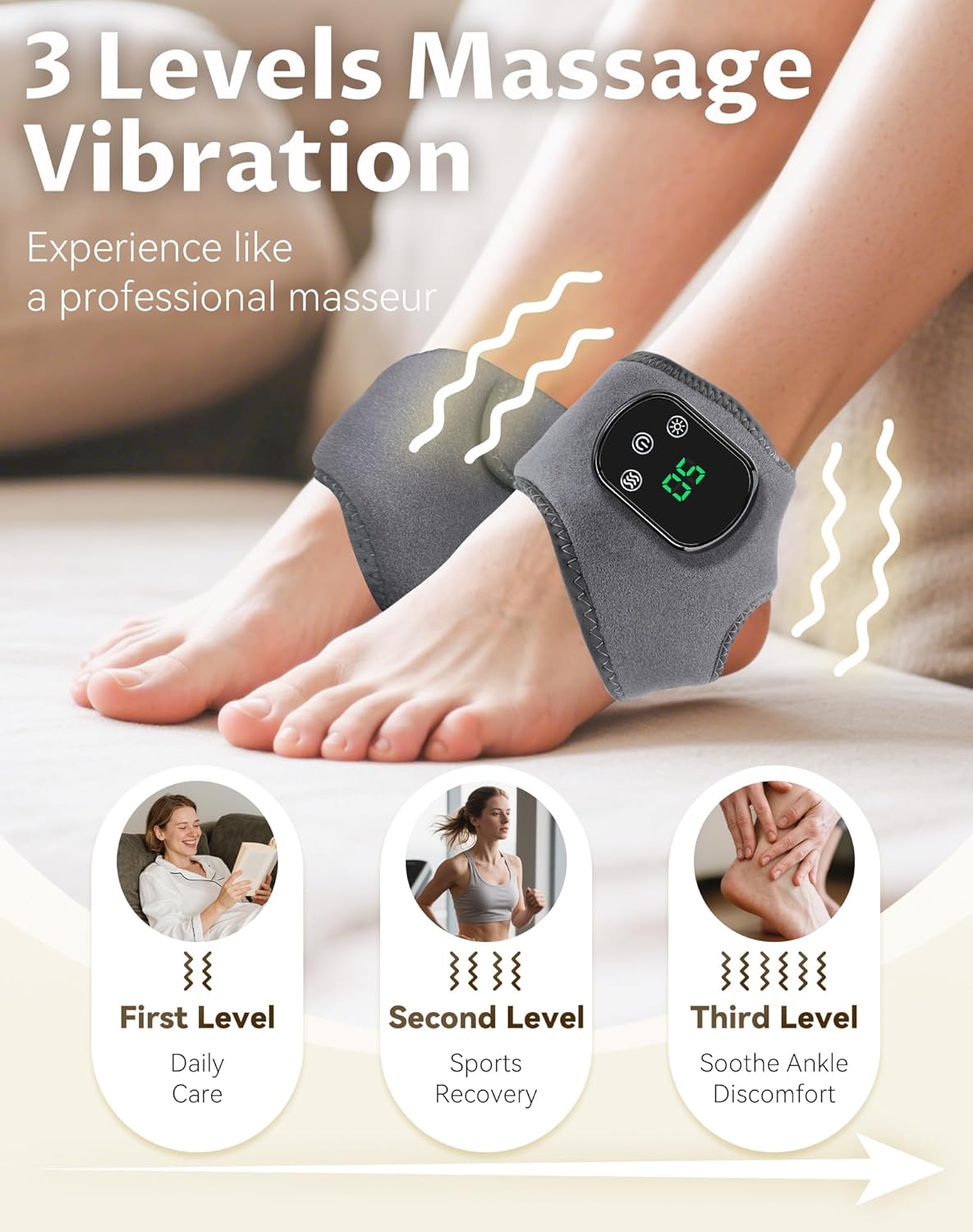 Triple Method Massager, 3 in 1 Triple Method Massager - Heat Therapy, Compression, Shiatsu Kneading, Adjustable Wireless Lengthened One-Click Operation (2-pc) - Image 3