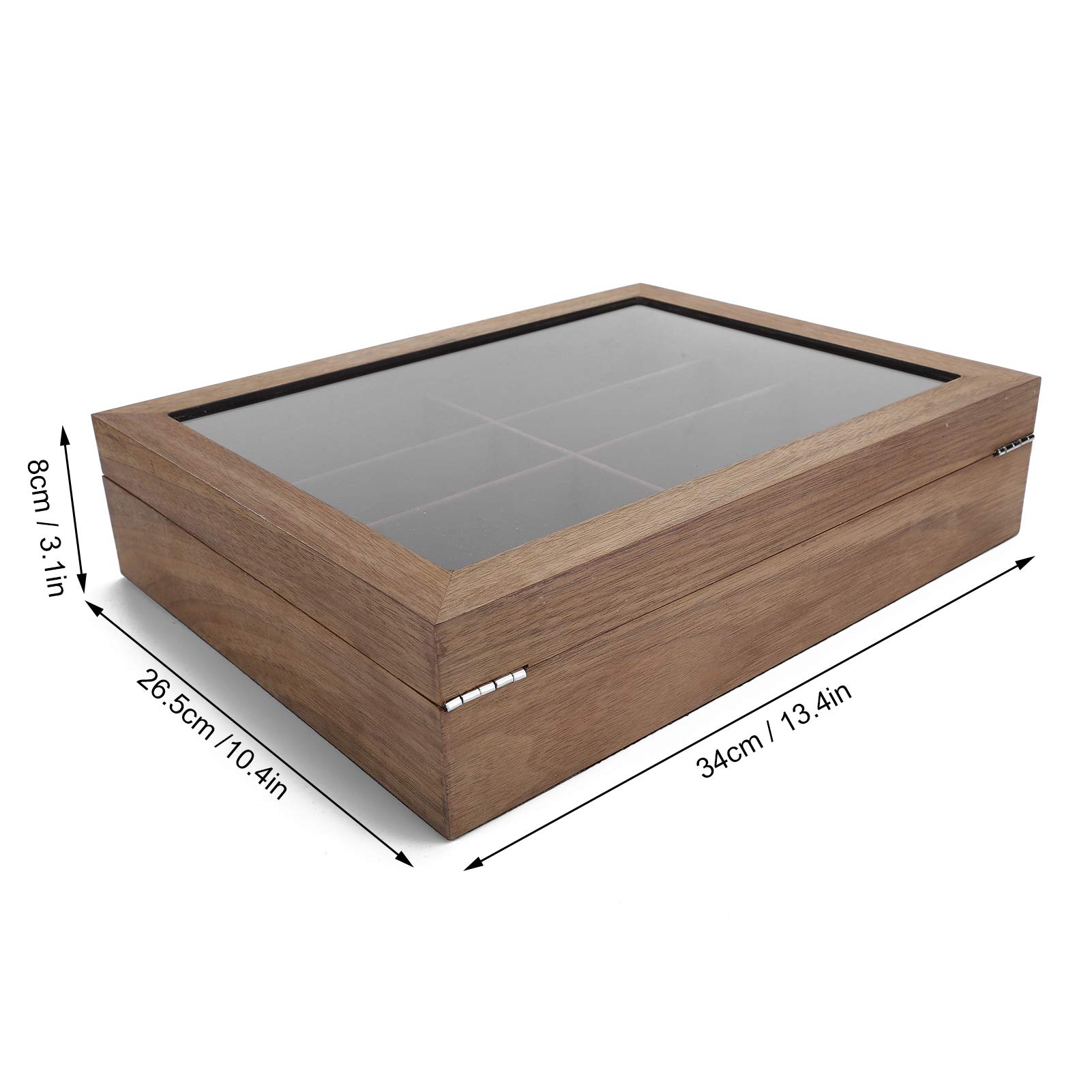 Brillenbox, Schmuckschatulle, Aufbewahrungsbox aus Holz Mit 8 Fächern, Exquisites Aussehen, Holz-Sonnenbrillen-Vitrine, Reise-Schmuck-Organizer Für Zuhause, Einkaufszentrum, Weihnachten, Geburtst