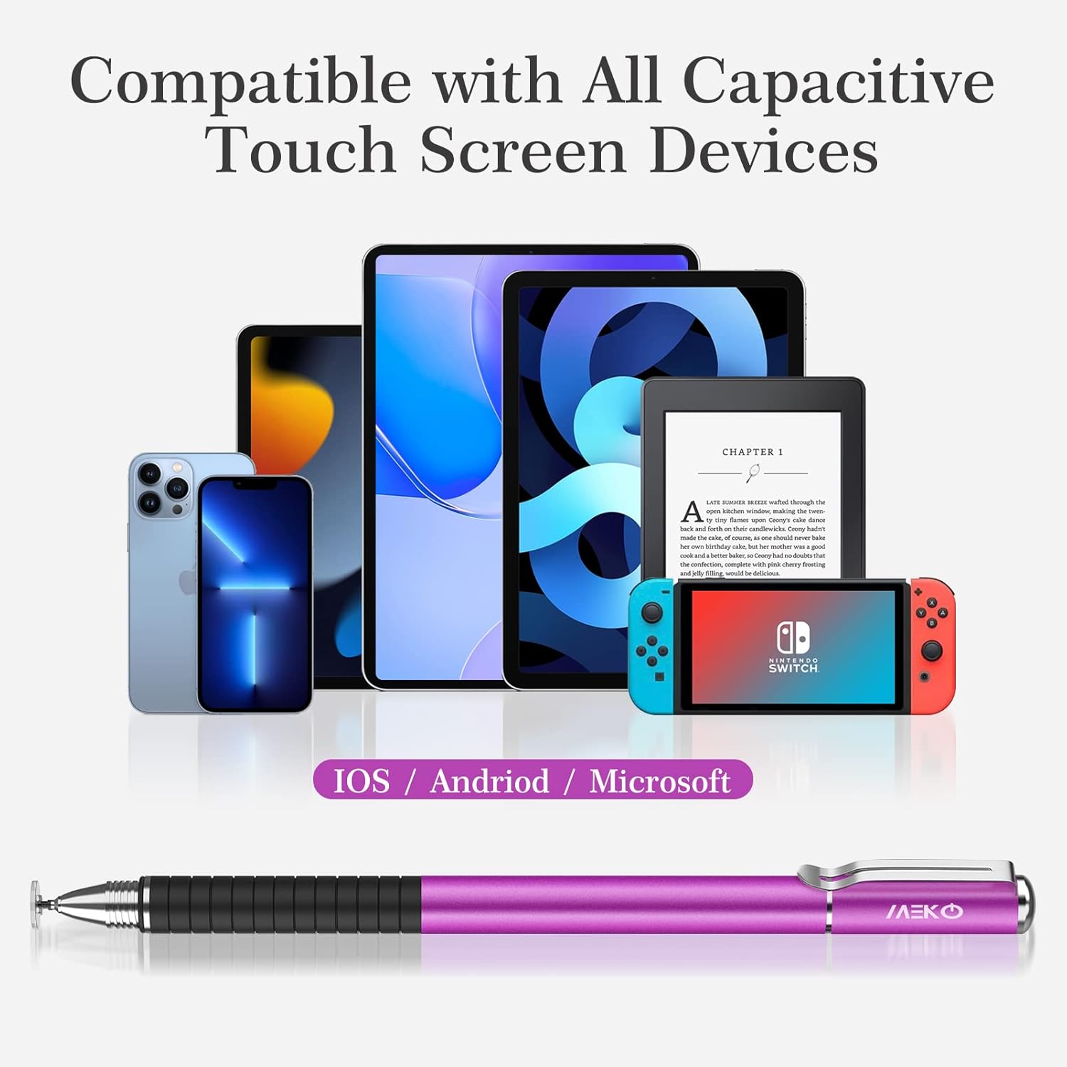 Lapiz Para Tablet Lápiz Capacitivo Para Todas Las Tabletas, Lápiz Capacitivo 2 En 1 Lapiz Ipad 11º Generacion
