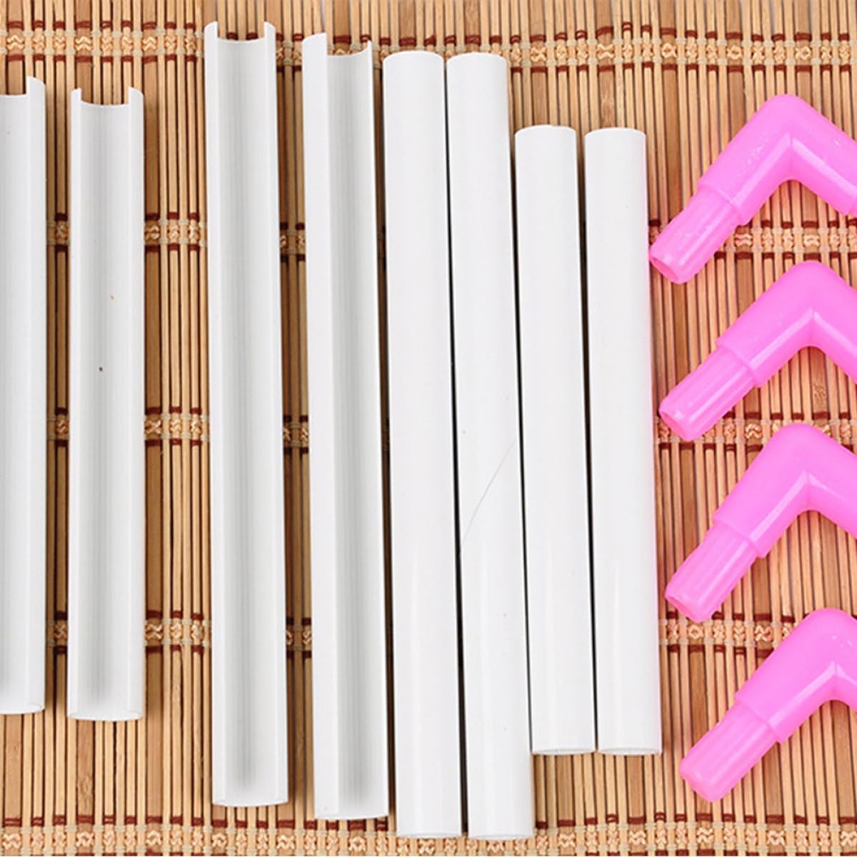 8Pcs Portable PVC Embroidery Frames for Cross Stitch Silk Painting