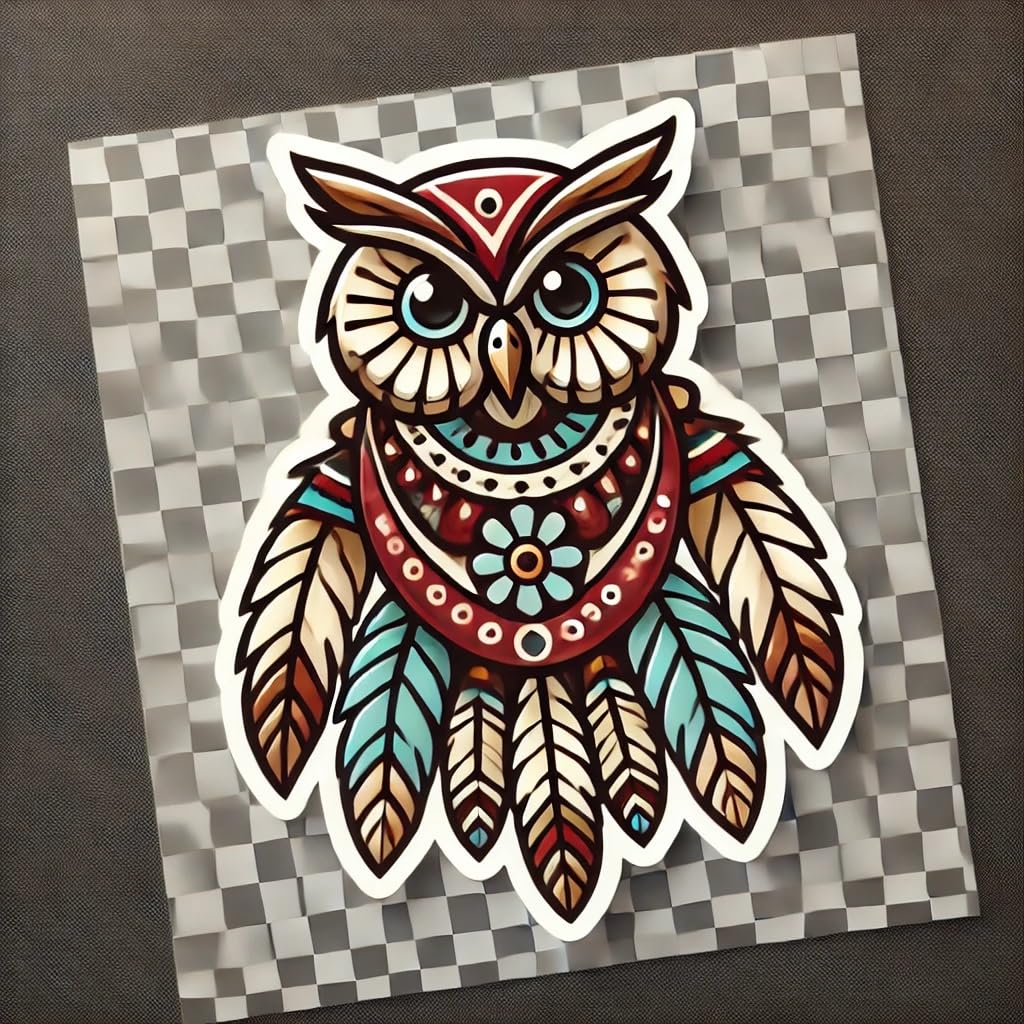 Skin Universel Pour PC 15″ – Owl In Tree, Décalco Vinyle Artistique