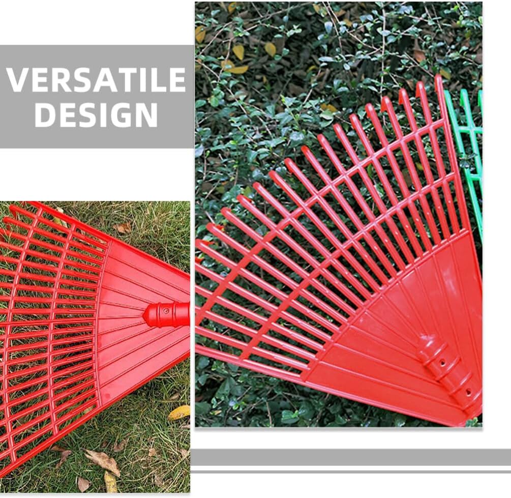 Mipcase Plastic Garden Leaf Rake with 21 Teeth Lightweight Yard Rake for Efficient Leaf and Debris Removal in Lawns and Gardens Portable Outdoor Gardening Tool