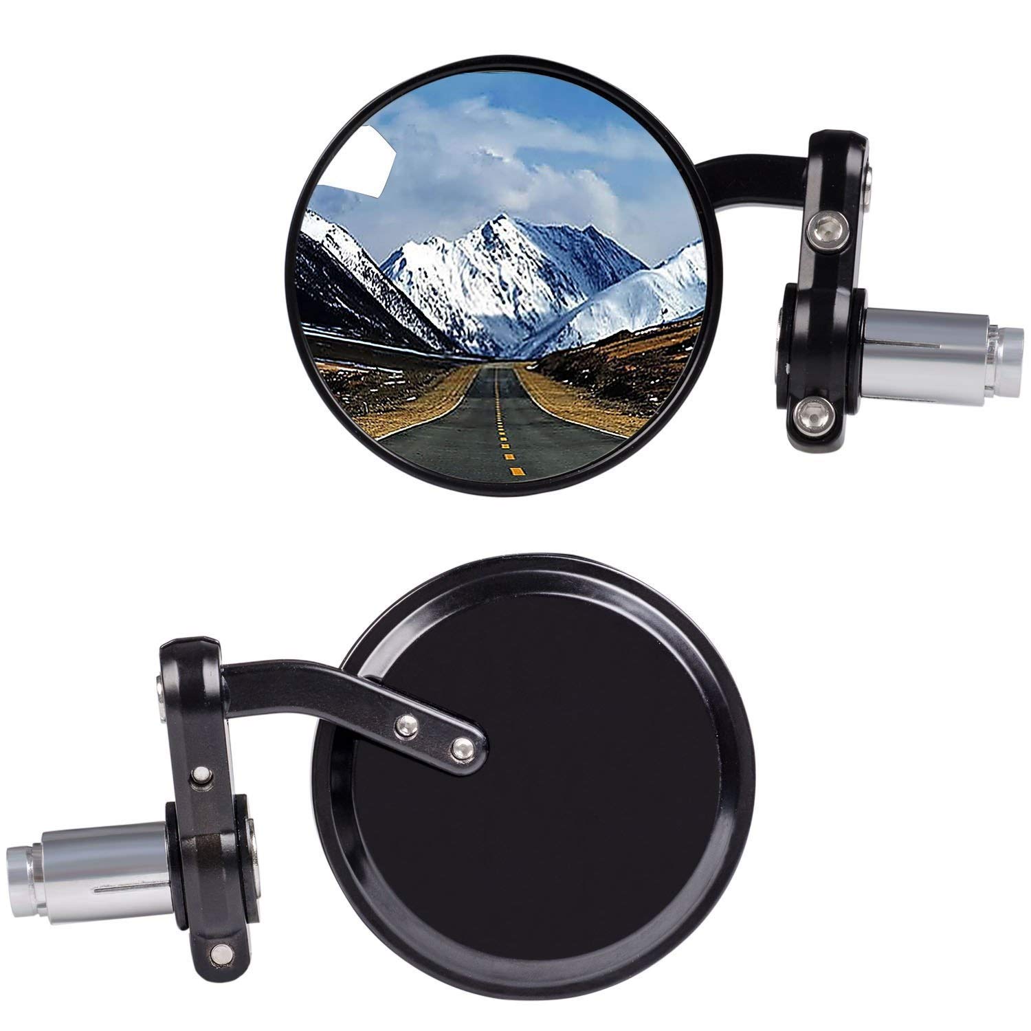 Rétroviseurs Moto 1 Ensemble Rétroviseur Vélo Moto Guidon Réglable Vélo Équitation Rond Ellipse Miroir pour Suzuki pour pour Kawasaki Rétroviseurs Latéraux de Moto