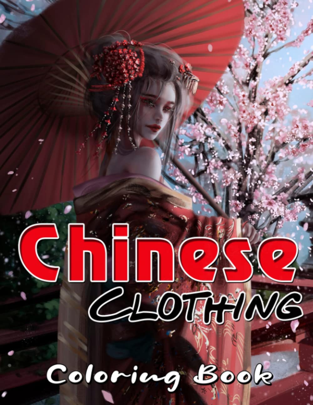 Livre de coloriage vêtement chinois mode traditionnelle Chine cadeau adulte et enfant
