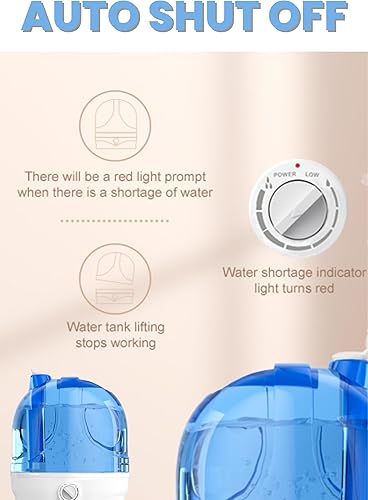 Miniatura 5 de AZEUS Humidificadores, humidificador ultrasónico de niebla fría de 2.8 litros para habitación grande, para la oficina, humidificadores silenciosos