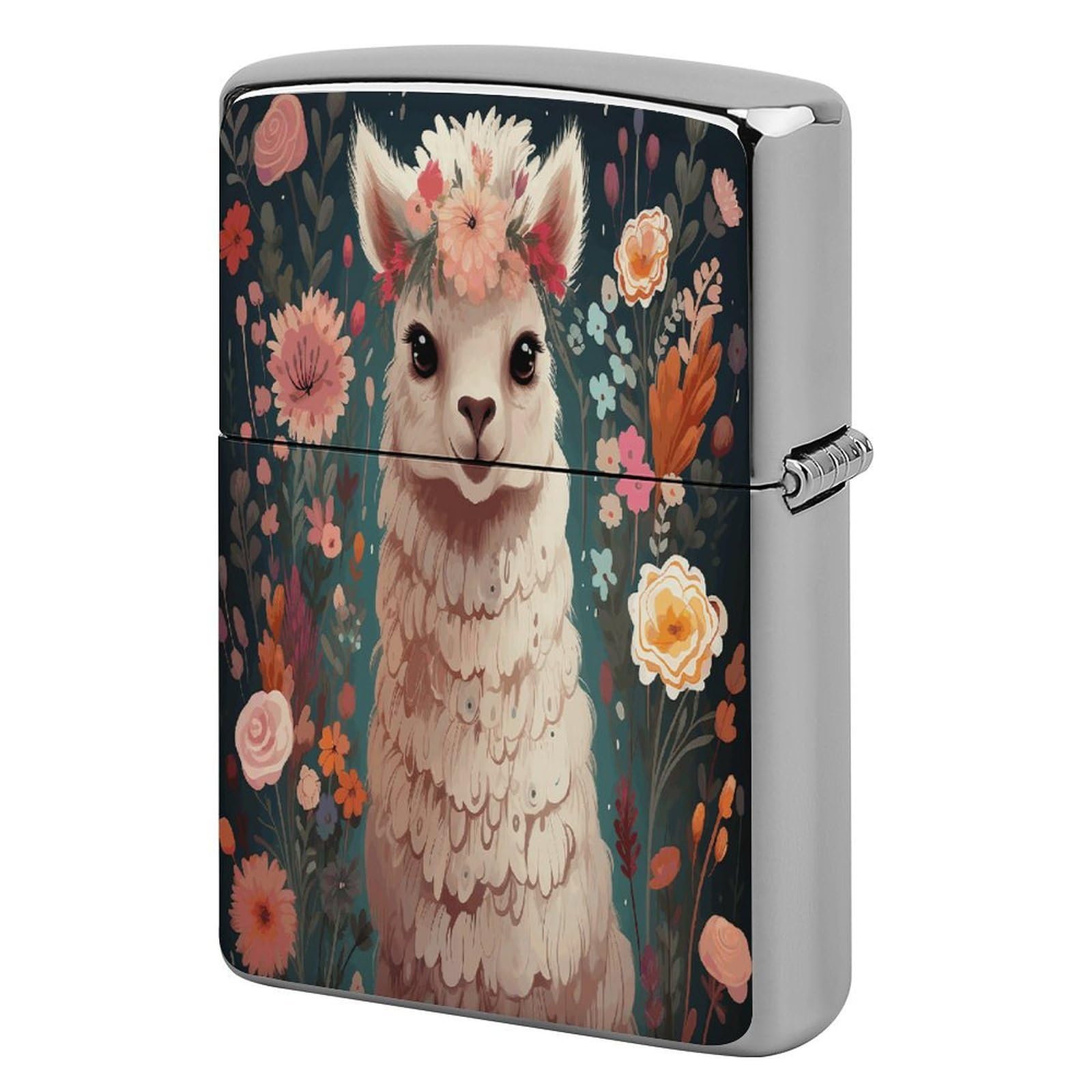 Fodpand Style Flower Alpaca Metal Lighter Case Cover Lighter Sleeve