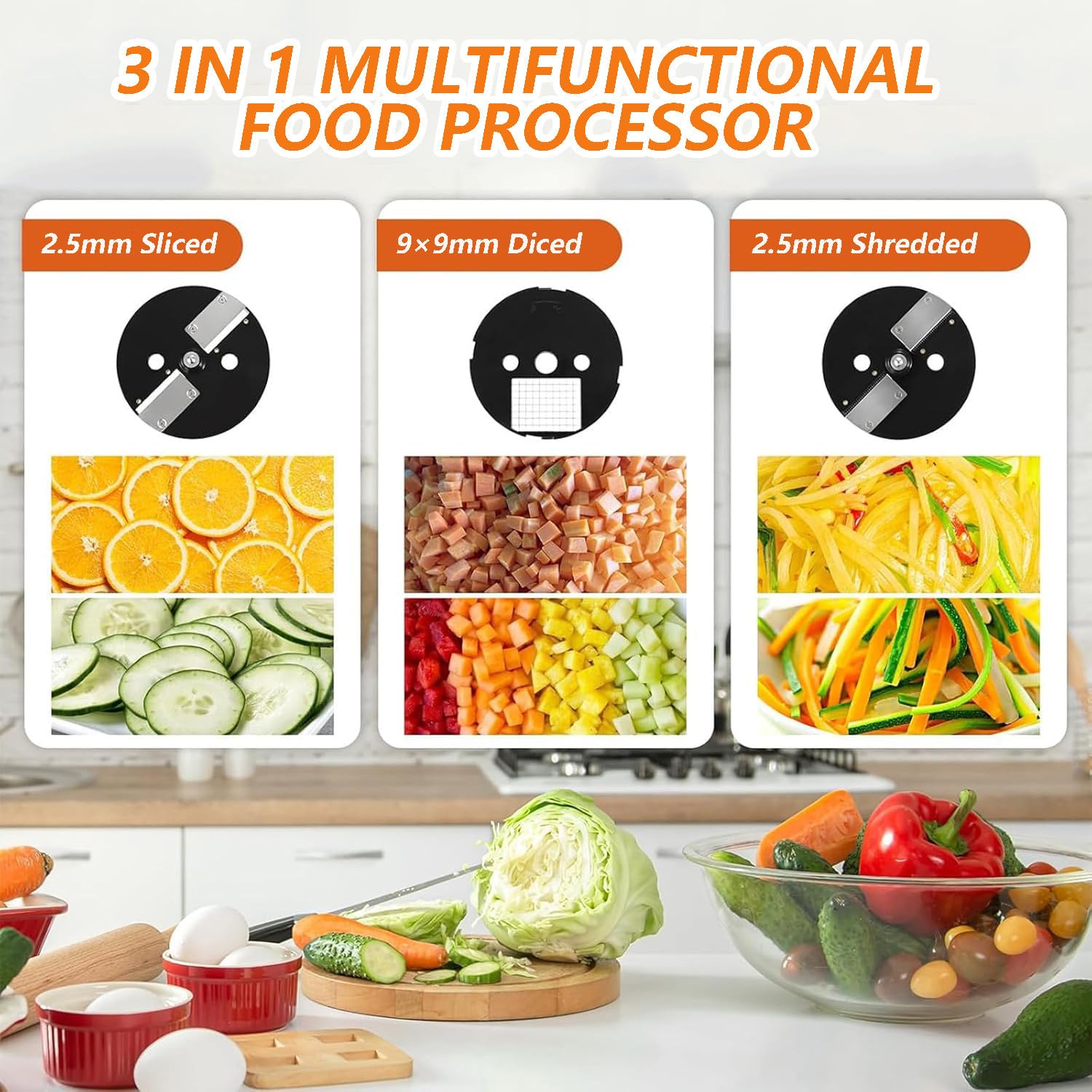 Picadora y rebanadora automática de verduras con cuchillas de acero inoxidable, capacidad de 100 kg/h, doble protección de seguridad, arranque con un solo toque para restaurantes y cantinas