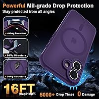 Vista 105 de MOCCA - Funda magnética resistente para iPhone XR de 6.1 pulgadas, compatible con MagSafe, funda con protección contra caídas de grado militar