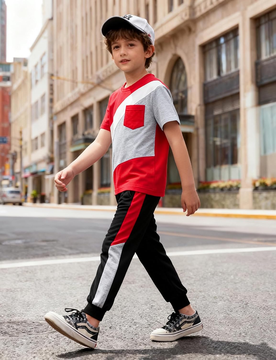 Boys Clothes Short Sleeve T-Shirt & Pants Set, Boys Summer Fall Outfits Set