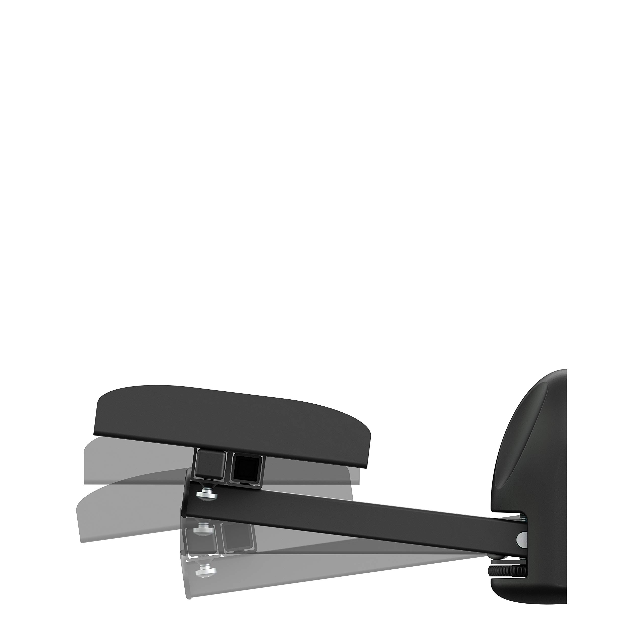 mahara Lot de 2 supports muraux pivotants et inclinables pour haut-parleurs,Support d'enceinte max 20 kg,Support de serrage pour système audio surround,Supports muraux pour haut-parleurs,Noir