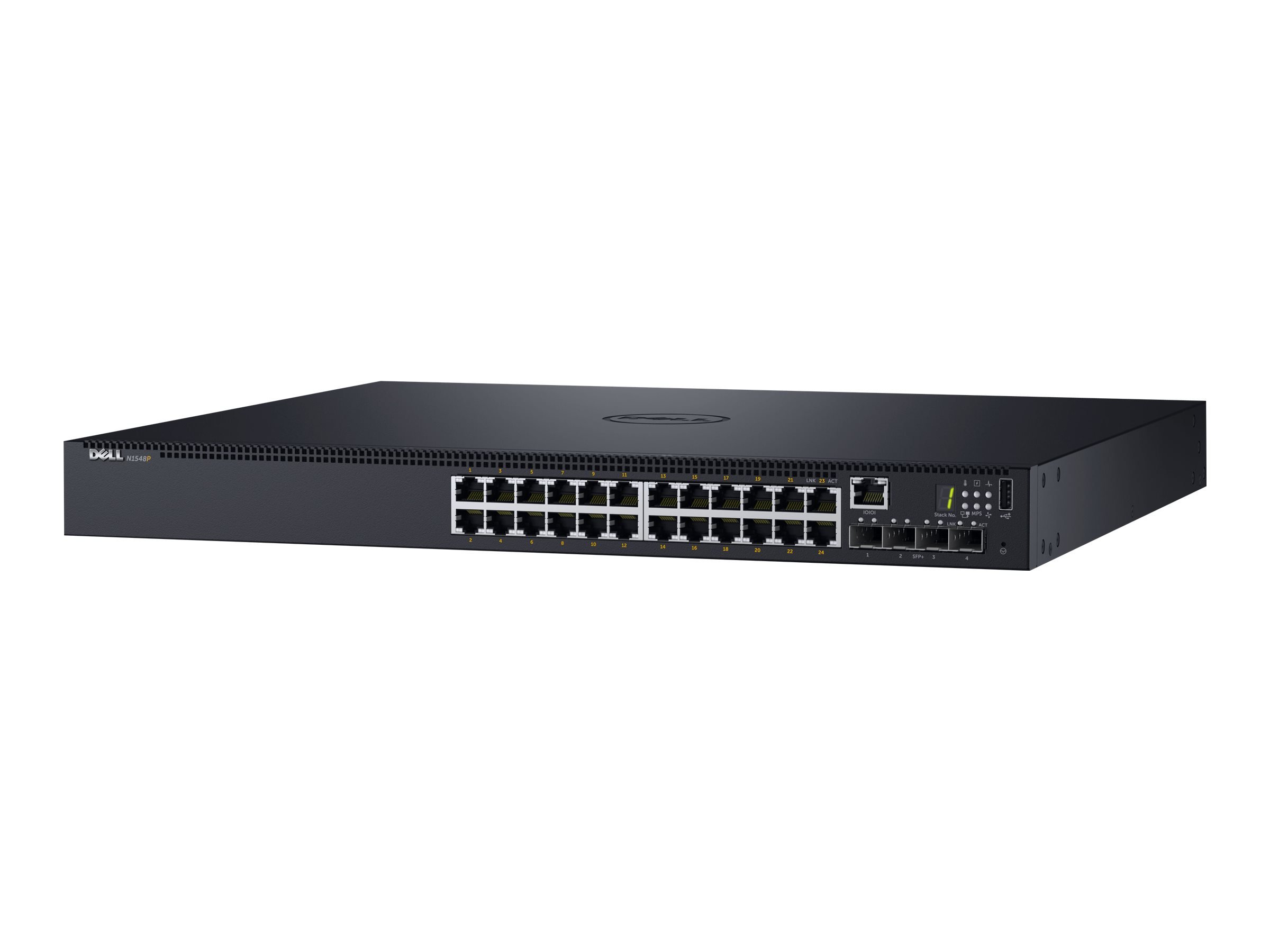 DELL N1524P Géré L3 Gigabit Ethernet (10/100/1000) Connexion Ethernet, supportant l'alimentation Via ce Port (PoE) 1U Noir