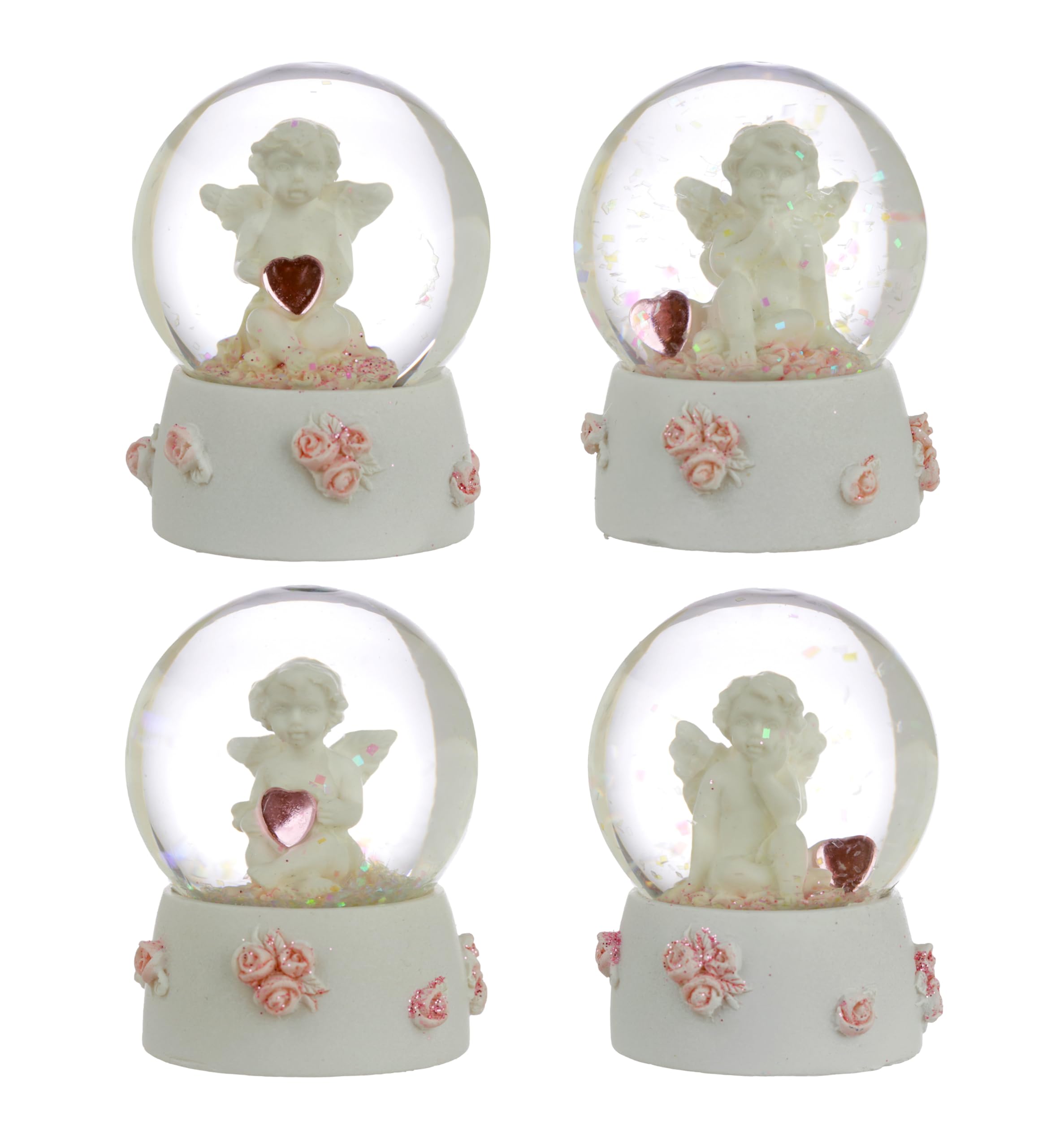 Puckator Peace of Heaven Sweet Dreams Cherub Snow Globe - Halloween Christmas Snow Globes for Adults Children Girls - Snowglobe - Paper Weight Glass Plastic Dome Souvenirs for Desks Home Decoration